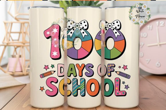 100 Days of School 20oz Tumbler Graphics
