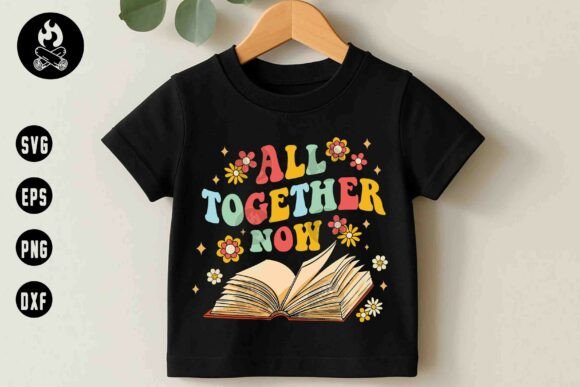 All Together Now Book SVG, Educational Graphics