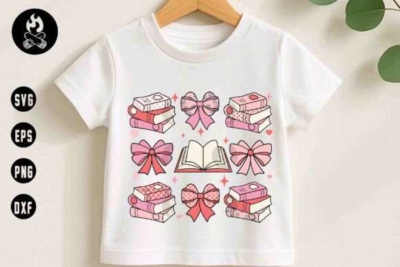 Books and Bows SVG: Graphics for T-Shirt Designs