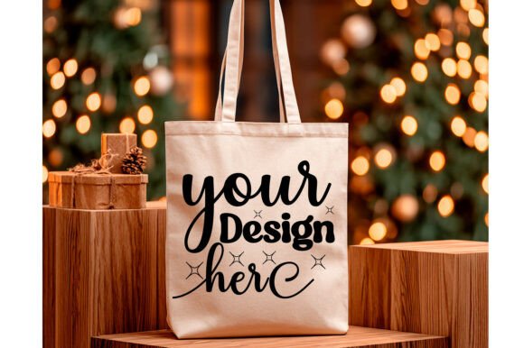 Christmas Tote Bag Mockup 24: Graphics and Product Mockups for Digital Sellers