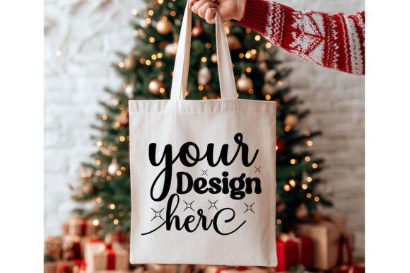 Christmas Tote Bag Mockup 33: Graphics for Product Mockups