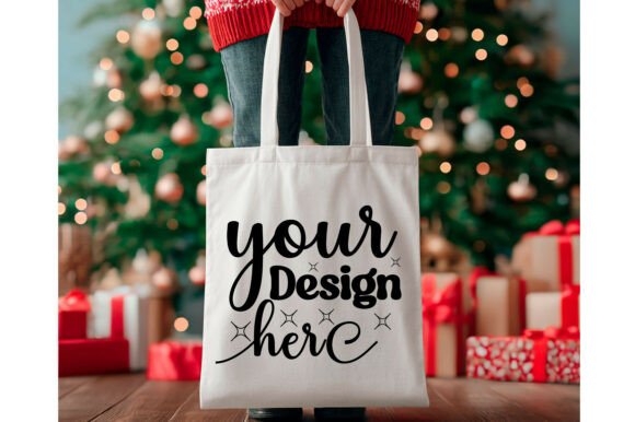 Christmas Tote Bag Mockup 35: Graphics for Product Mockups