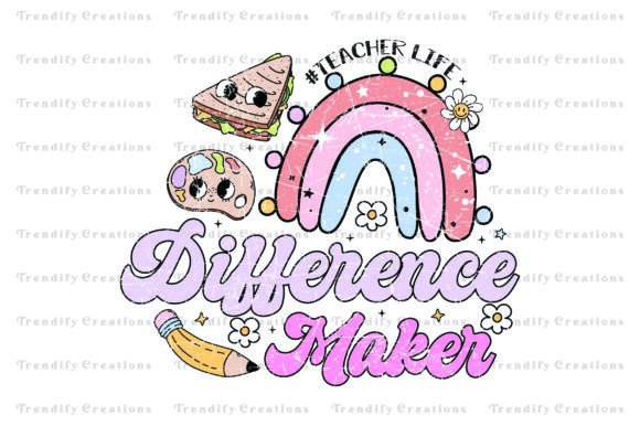 Groovy Teacher PNG Sublimation Graphics