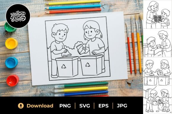 Helping Hands Coloring Pages: Graphics and Illustrations for Creative Projects