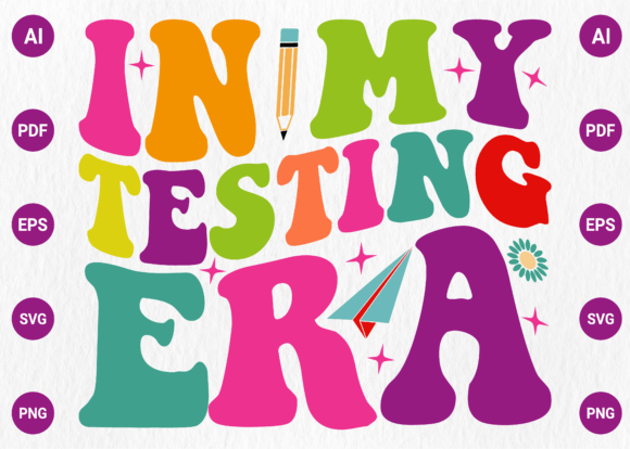 In My Testing Era Groovy School T-shirt Graphics
