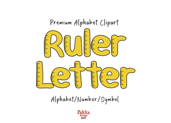 Ruler Alphabet Doodle Letters Graphics