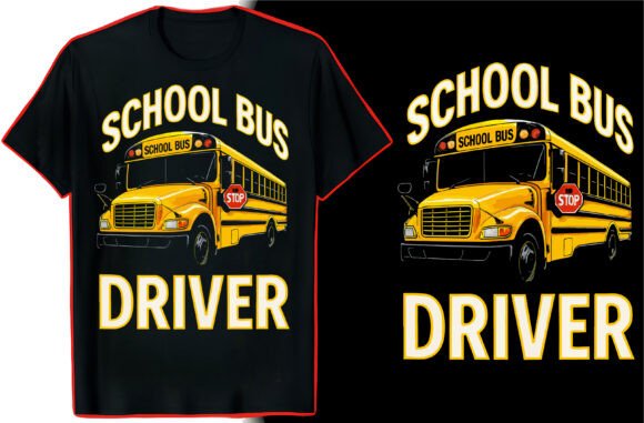 School Bus Driver T-Shirt Art Graphics
