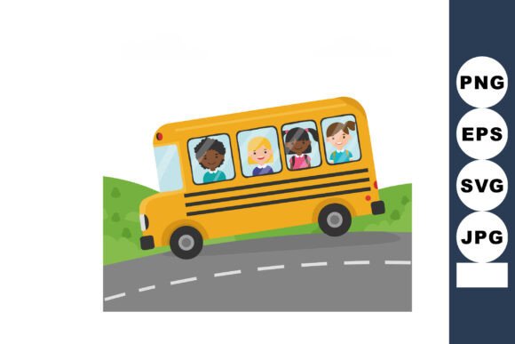 School Bus Illustration for Creative Design