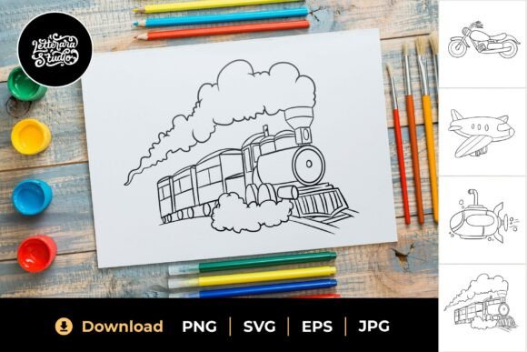 Vehicle Coloring Pages Pack 02 Graphics and Coloring Pages Amp